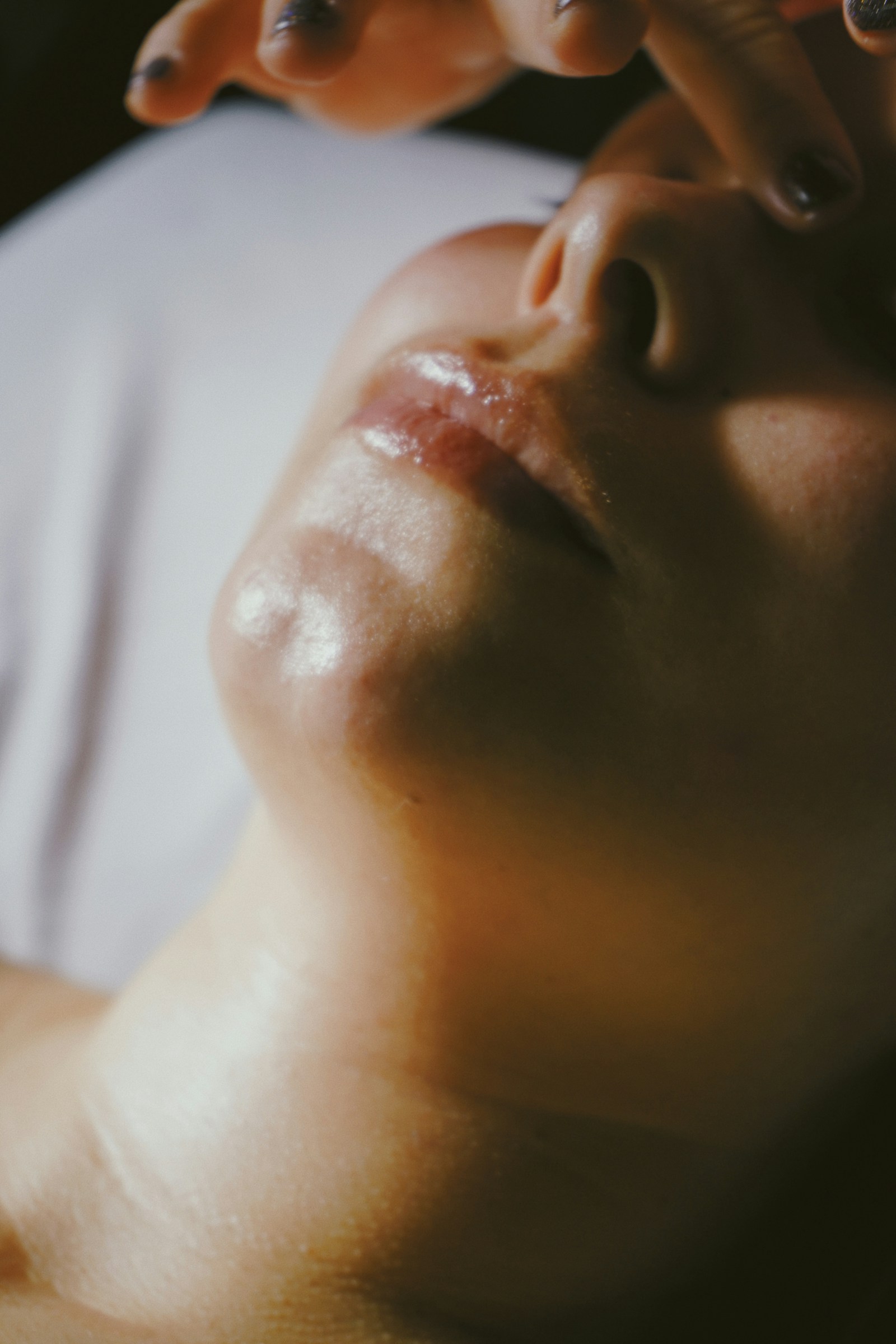 Skincare gently applied to a face