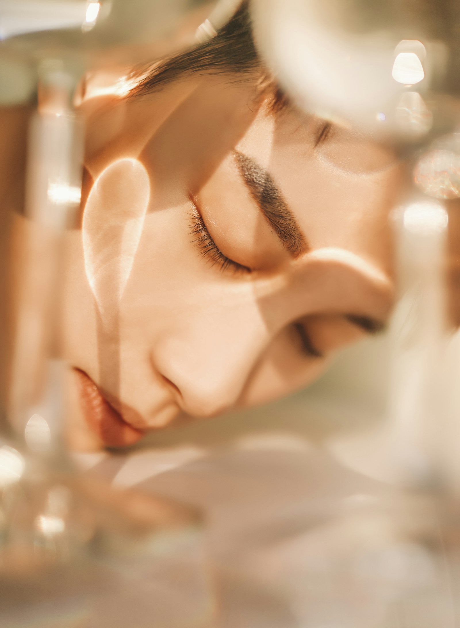 A peaceful portrait with closed eyes